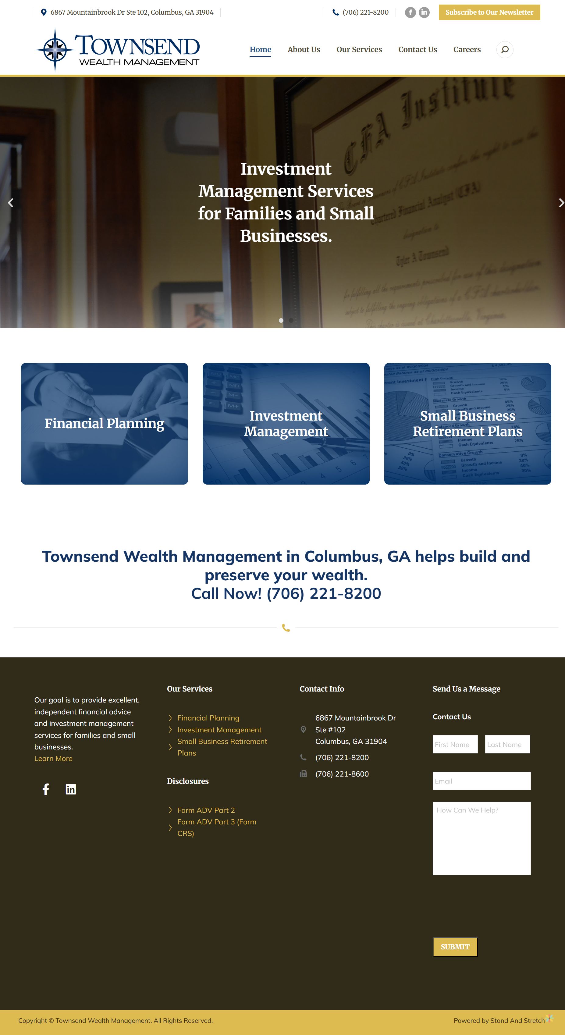Townsend Wealth Management website screenshot